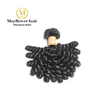 Mayflower 1/2/3/4 пучка волос Funmi близких ваши чувства локон естественный черный 8-1" двойные вытянутые волосы Remy свободные локоны не спутываются