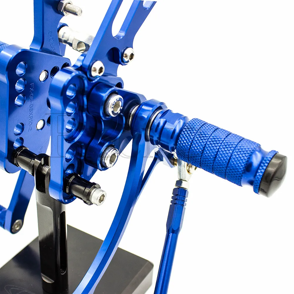 CNC Алюминиевые мотоциклетные подножки для ног педали Rearset задний набор Suzuki GSXR1000