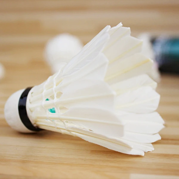 Relefree 5 Pcs Professional Badminton Balls Shuttlecocks White Goose Feather Training Badminton Ball Sports Accessories