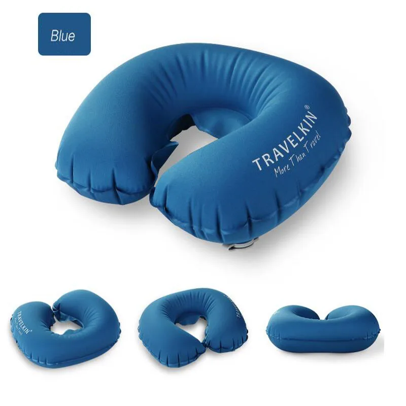 Практичные u-образные надувные подушки для путешествий, воздушная подушка для шеи, Автомобильный подголовник в самолете, товары для сна, легкие, компактные