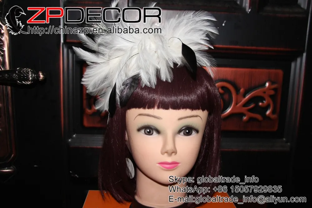 2 White Stripped Hackle Spray (26)
