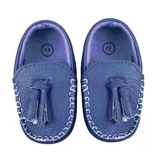 Детская обувь одежда для малышей Искусственная кожа лоуферы, мягкие мокасины на плоской подошве детские мокасины bebek ayakkabi l1019
