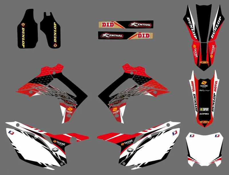 

TEAM GRAPHICS DECALS FOR HONDA CRF250R CRF250 2014 2015 2016 CRF450R CRF450 2013 2014 2015 2016