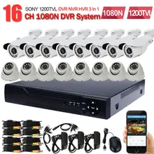 16 каналов AHD 720 p Full 960 h CCTV камера видеонаблюдения Система безопасности 16 шт. sony 1200tvl комнатная наружная камера комплект HDMI Комплект