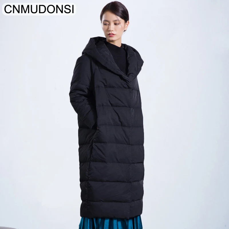 

CNMUDONSI Women's Winter Fashion Jacket Thick Warm Coat Lady Cotton Parka Jacket Long jaqueta Winter jacket with hood Feminina