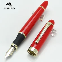 JINHAO X450 ярко-красное золото клип и отделка перо с широким основанием авторучка новая канцелярская школьная и офисная авторучка