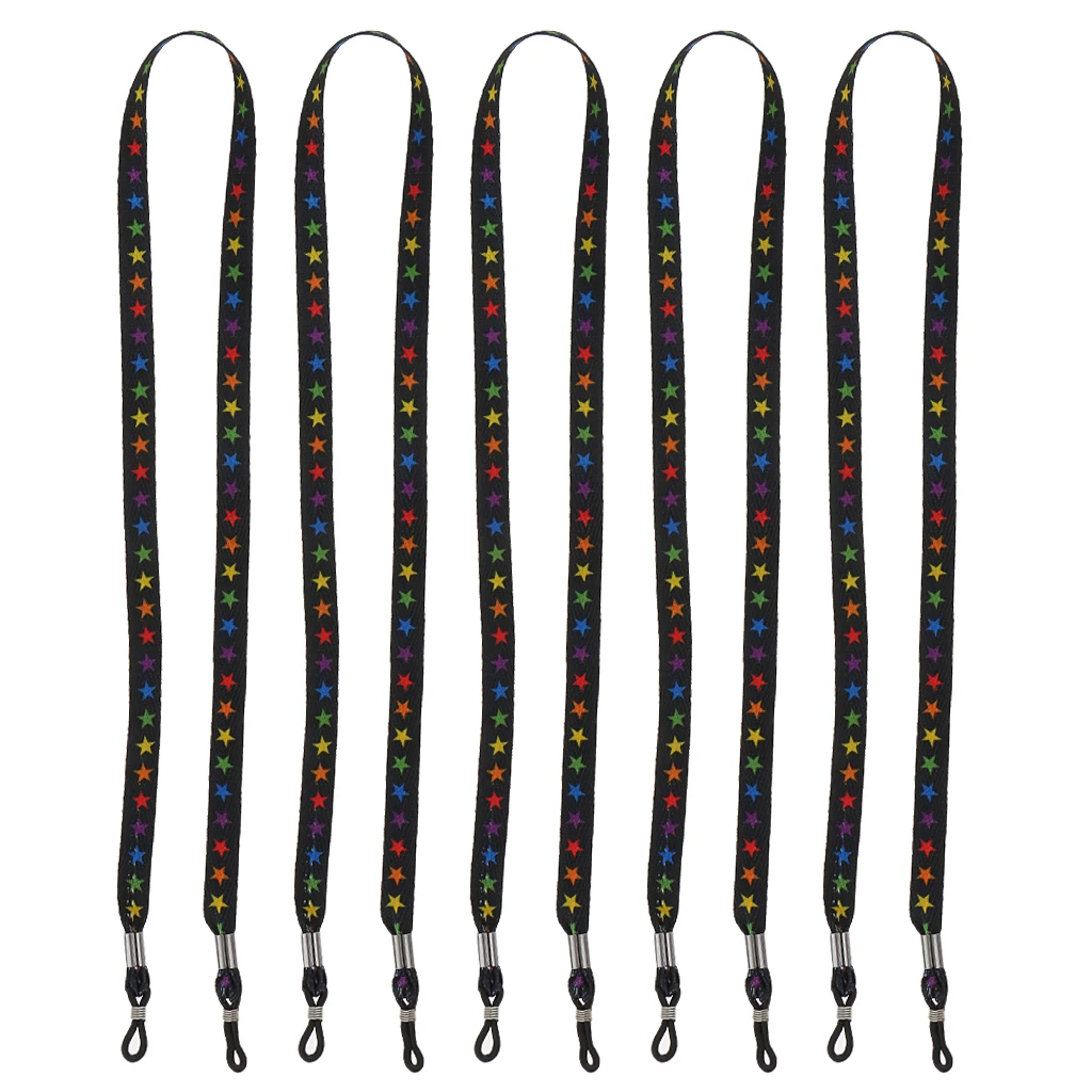 5 Pieces Glasses Strap Travel Sports Eye Glasses Straps Eyeglass Sunglasses Holder Eyewear Retainer Cord Neck Lace Strings 60cm