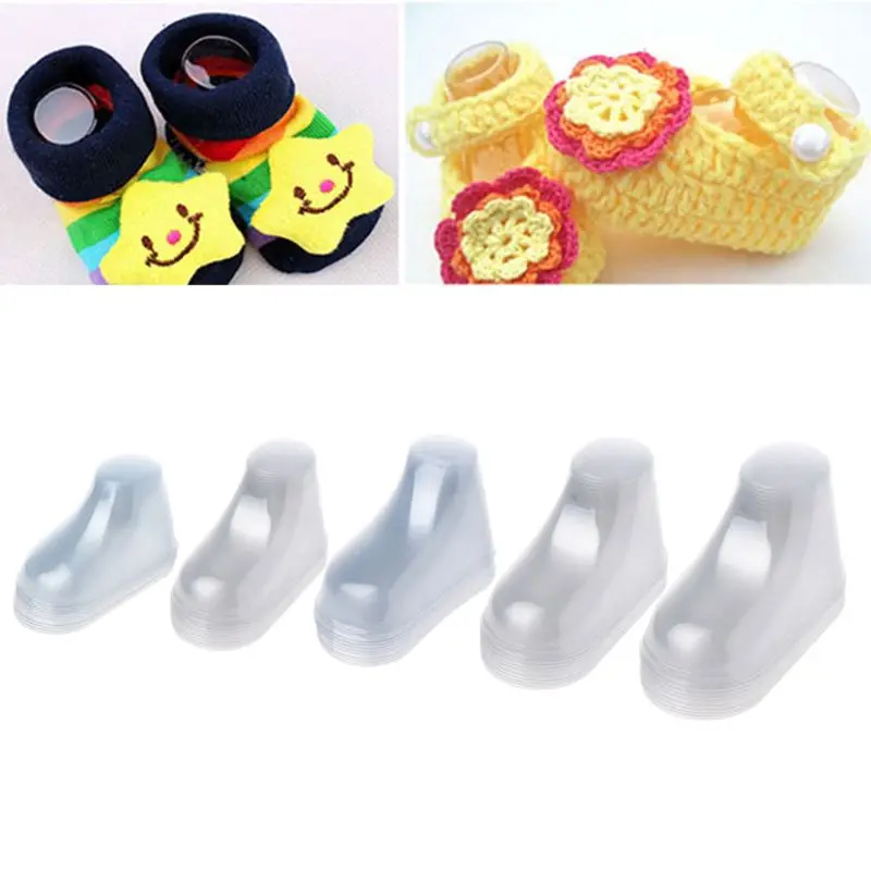 10 шт прозрачные пластиковые ПВХ детские ноги дисплей детские пинетки обувь носки витрина украшения
