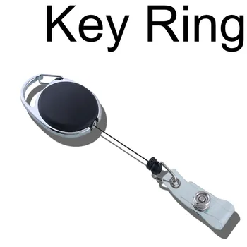 

Retractable Reel Recoil ID Badge Reel Lanyard Name Tag Key Ring Card Badge Holder Clip Portable Office Supplies