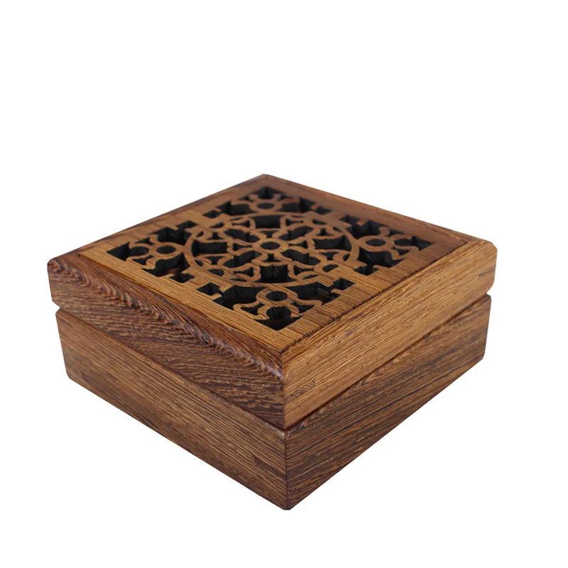 Freeshipping African Wenge Wood Crafts Wood Incense Box Home Line Lying