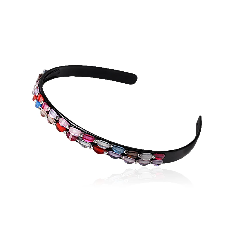 

M MISM Women Hair Aaccessories Headband Colorful Crystal Beads Hair band Girls Hair Clasp Hot Selling Heaswear Hair Hoop