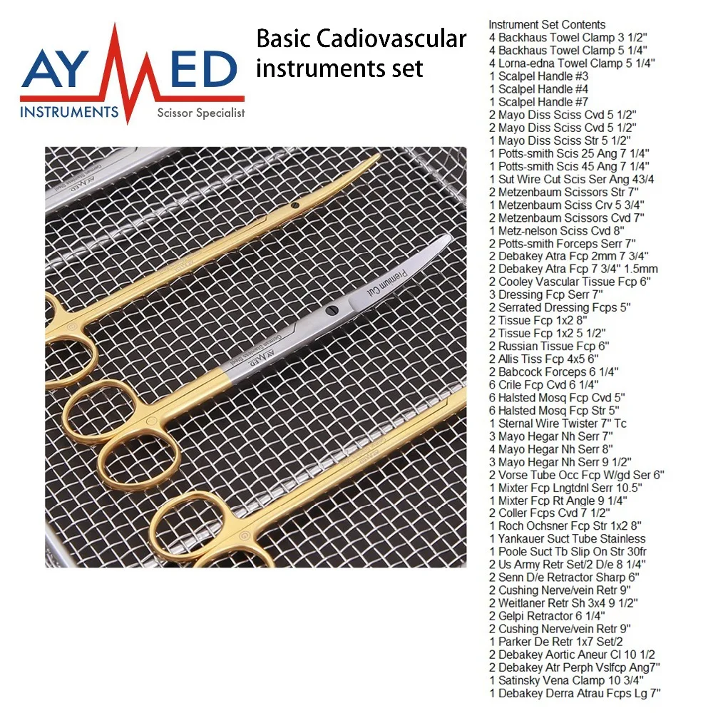 

Basic Cardiovascular Surgery Instruments Set