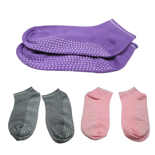 

2 pair Women Pilates Yoga Non Slip Grip Socks Cotton Dance Sport Massage Ankle Sock Gym Dance Sport Exercise Socks