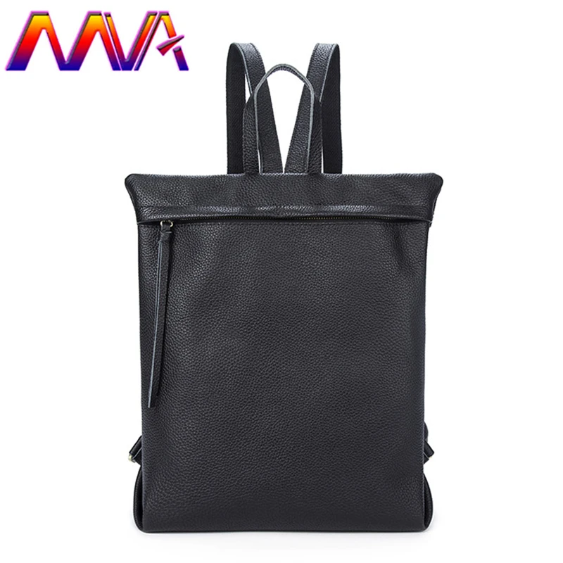 MVA Women backpack with 100% genuine leather women black backpacks women shoulder bag for fashion lady backpack