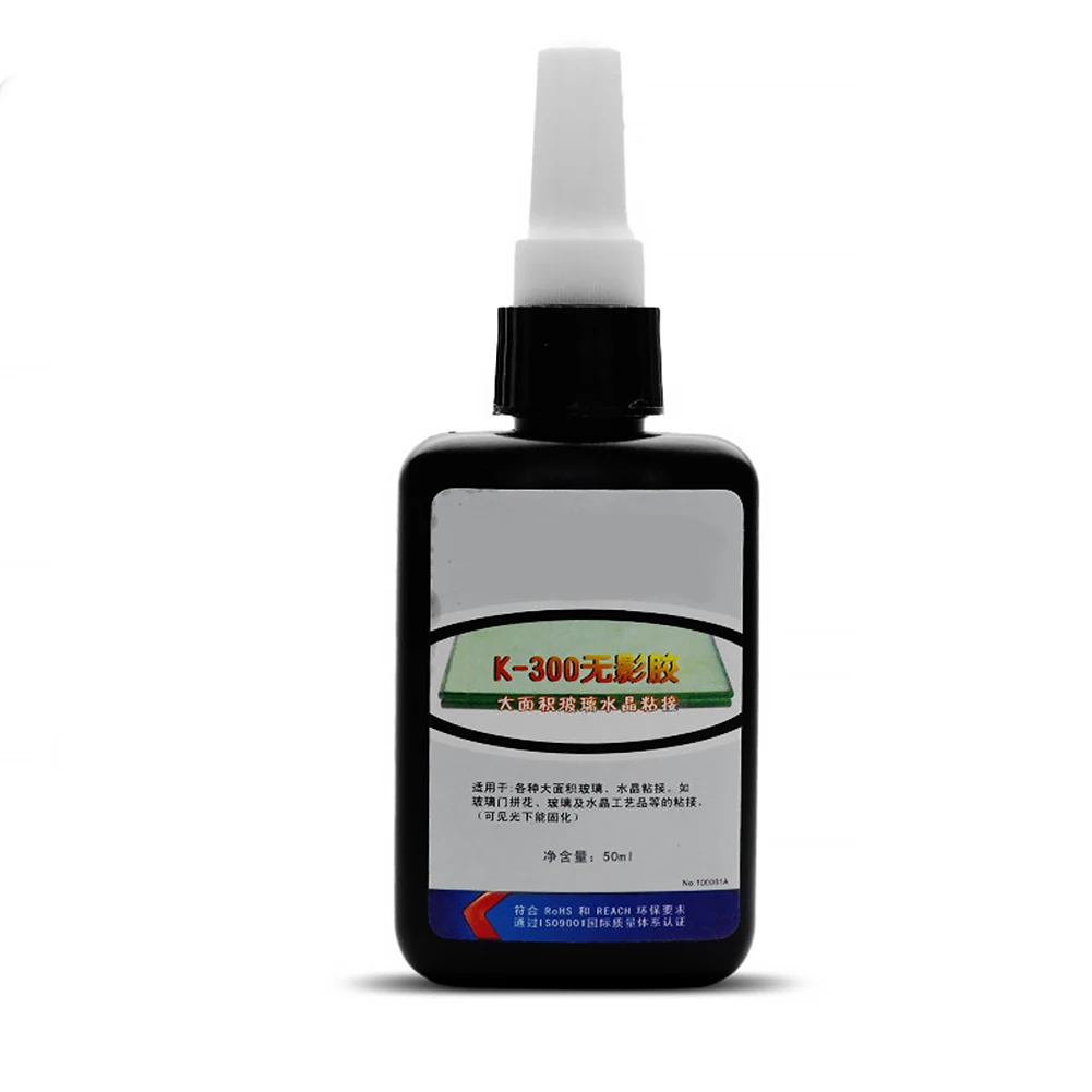 1 Bottle 50ML Glass Crystal Crafts Shadowless Glue K-300 UV Curing Laser Adhesive Lar Area Bonding | Канцтовары для офиса и