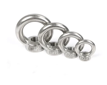 

(200PCS/lot)SUS304 Metric Thread M3 Marine Stainless Steel Lifting Eye Nut Rings Bolts M3 Thread Silver A2-70 Fastener