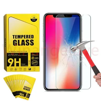

9H Ultra-thin Premium Tempered Glass Screen Protector for iPhone X 8 7 pus 6s plus 6s 5s 200pcs with retail package