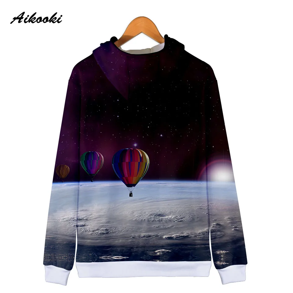 Aikooki Space Galaxy Zipper Hoodies Men/Women Sweatshirt Hoody Stars Of Space Galaxy Hooded Boy/Girls Autumn Winter Polluver Top