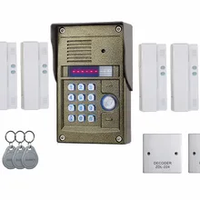ZHUDELE 327R аудио система внутренней связи для 6 Пользователей квартиры TM oudoor панель, ID карты и пароль разблокировки, аудио дверной телефон для квартиры