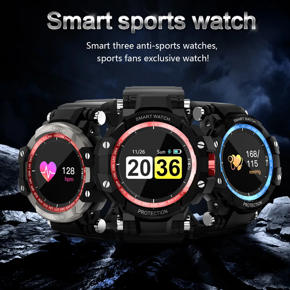 

GW68 Bluetooth Smart Watch Sports Outdoor IP68 Waterproof Pedometer Heart rate Sleep monitoring Calorie QIY12 D30