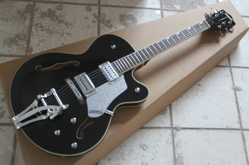 Factory Wholesale 100% New chrome hardware Gretsch G51250 electromatic black jazz guitar with Bigsby Tremolo 15-1-1 Factory Wholesale 100% New chrome hardware Gretsch G51250 electromatic black jazz guitar with Bigsby Tremolo 15-1-1