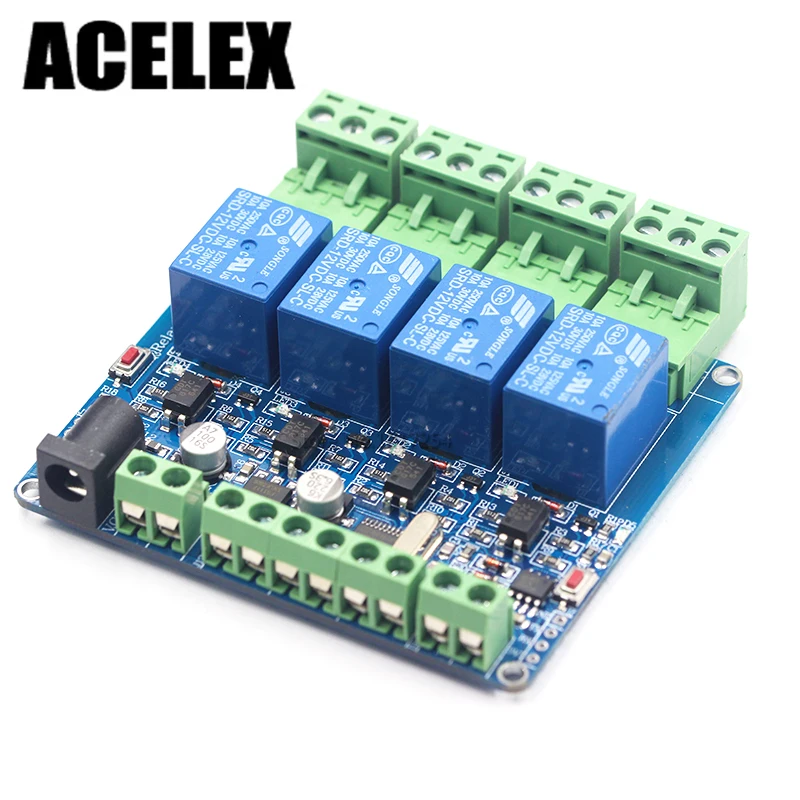 Modbus RTU 4 Way Relay Module DIY STM8S103 System 4 Road