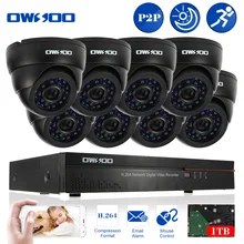 OWSOO 16CH Full CIF DVR 800TVL HD система наружного наблюдения безопасности камеры 8 каналов комплект видеорегистратора Скрытого Наблюдения HD камера набор с 1 ТБ HDD