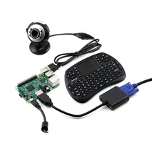 WaveShare Raspberry Pi 3 Модель B развития комплекты + Камера + мини Беспроводной клавиатура + карта Micro SD = RPi3 b Упаковка c