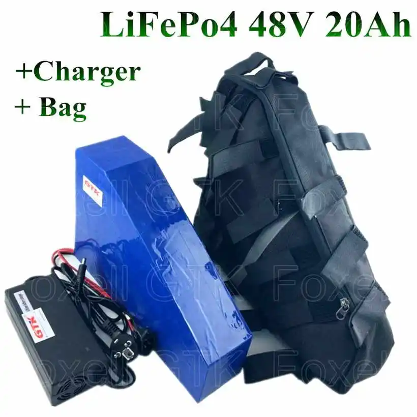 Triangle 48V 20AH Lifepo4 батарея 52v 16s 32650 ячеек для двигателя EV rv 1000w 2000w роботы мощности велосипеда+ 3A зарядное устройство+ сумка