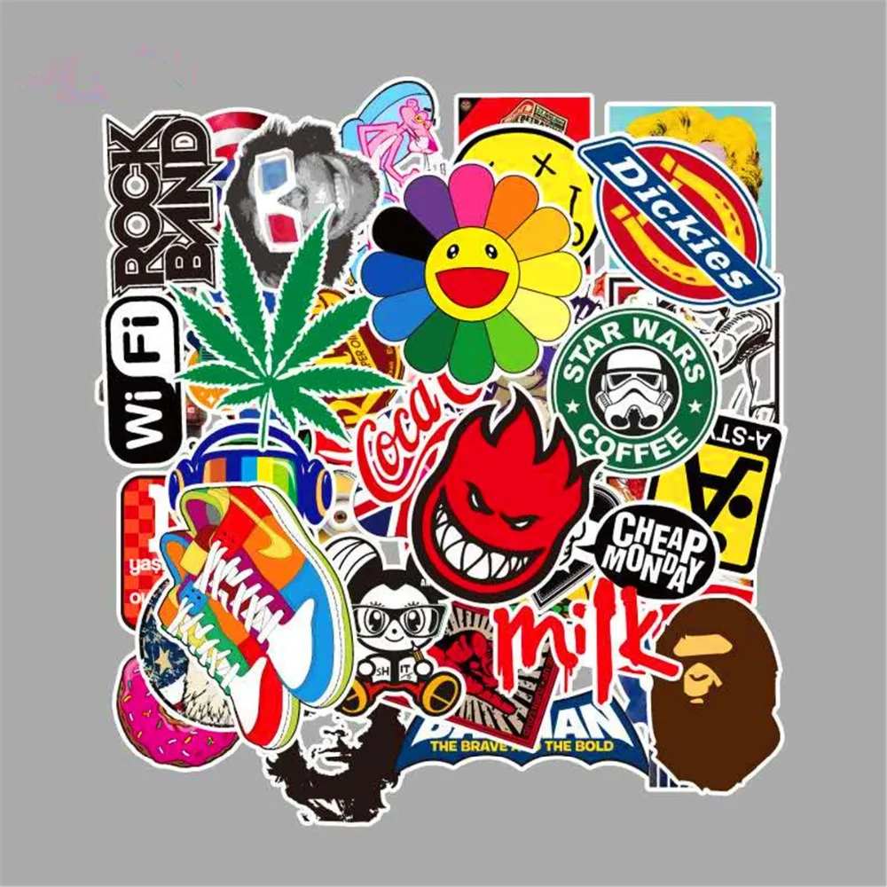 50PCS Mixed Sticker Funny Toy Sticker for Car Styling Bike Motorcycle Phone Laptop Travel Luggage Cool Funny Stickers Bomb Decal