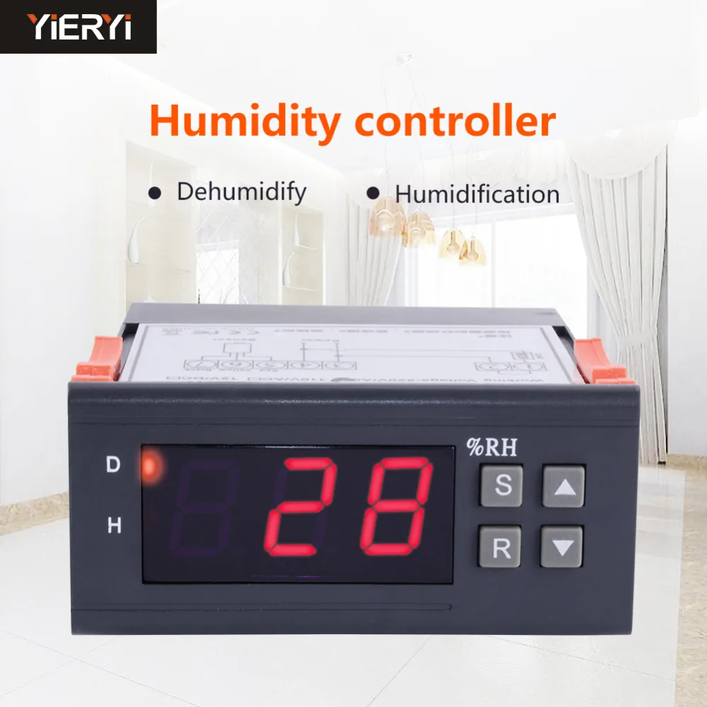 

MH13001 Digital Humidity Controller Capacitive Precision Humidity Controller 1%RH ~99%RH 220V 10A