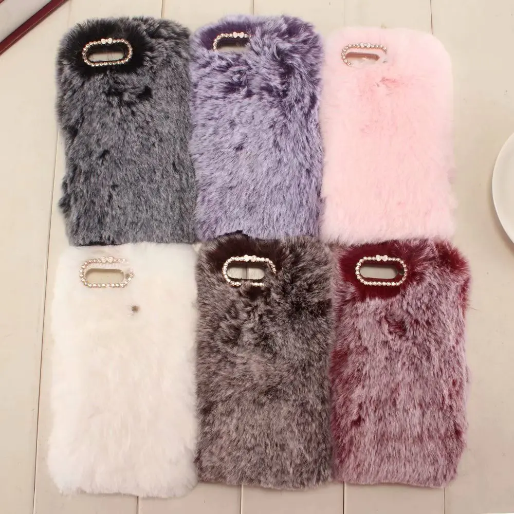 

3D Rex Rabbit Toy Case For Huawei Honor Enjoy 5 5S 6 6S 7 Plus 7S/Play 5C/Y7 Prime/Pro Rhinestone Artificial Cony Hair TPU Cover