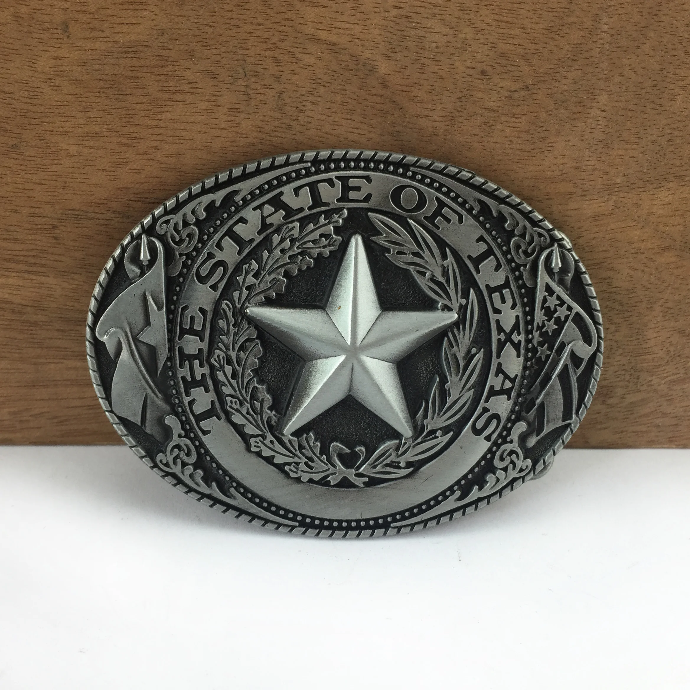 

BuckleClub retro state of TEXAS belt buckle western jeans gift belt buckle FP-03714-1 PEWTER FINISH for men drop shipping