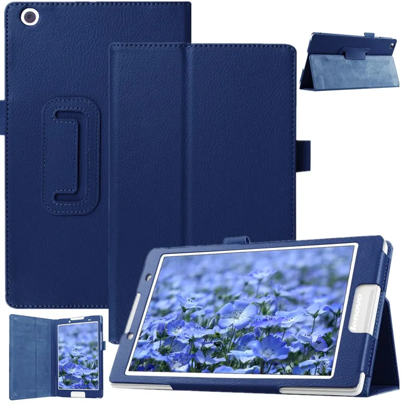 

Litchi Pattern For Lenovo Tab2 A8 PU Leather Stand Protective Case Cover For Lenovo Tab 2 A8-50 A8-50F A8-50LC 8'' tablet+film