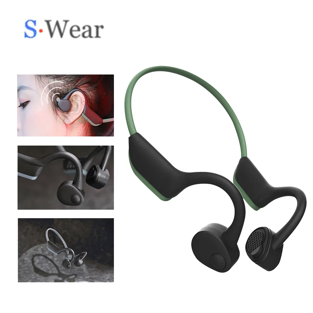 

Bluetooth 5.0 S.Wear J20 Wireless Headphone Bone Conduction Earphone Outdoor Hands Free Sport Headset w/ Mic Upgrade Z8 Headsets