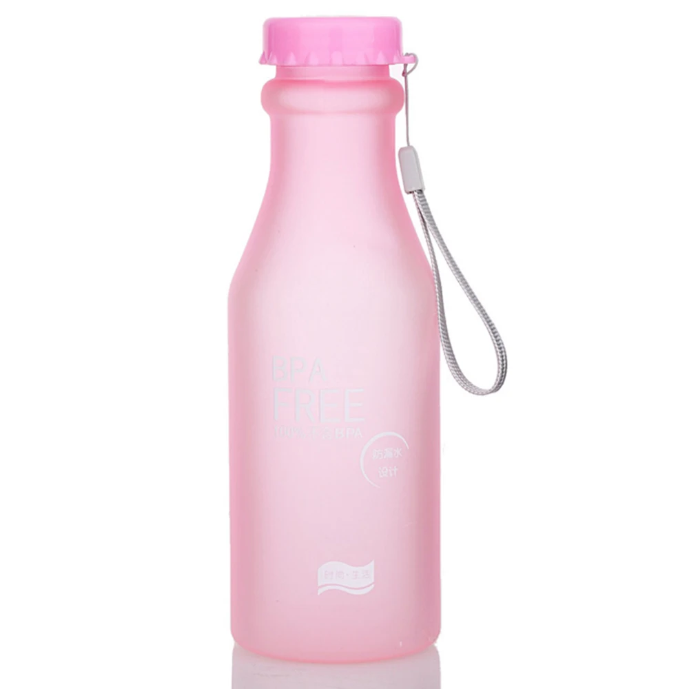550 мл многоцветная Высококачественная бутылка для воды 19 унций пластиковая чашка для питья чайник герметичные крышки с петлей для переноски - Цвет: G221278A