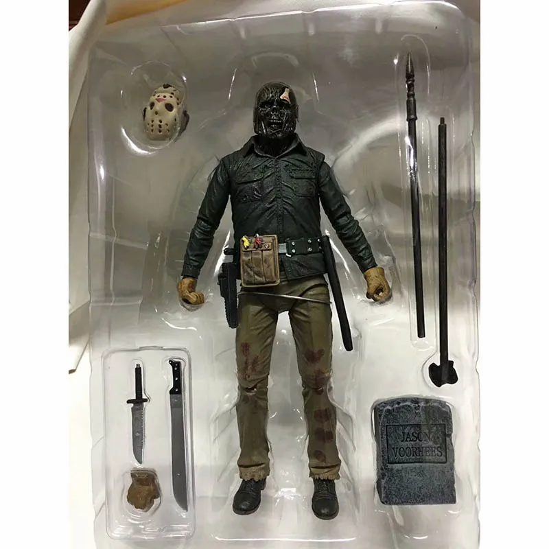 NECA Original Friday The 13TH Part 6 VI Jason Lives Voorhees Ultimate ПВХ фигурка Коллекционная модель игрушки