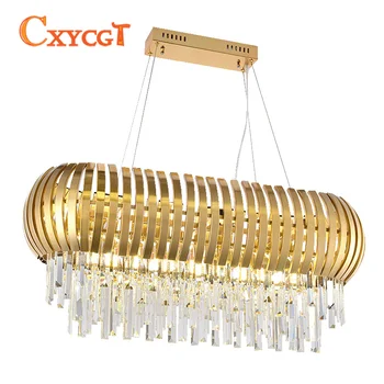

New Design Modern Crystal Chandelier Creative Dining Room Luxury Hanging Lamp Gold LED Lighting Chandeliers