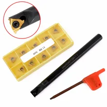 1pc SNR0010K11 Lathe Boring Bar Turning Tool Holder +10pcs 11IR A60 Carbide Inserts Blades With Wrench 1pc SNR0010K11 Lathe Boring Bar Turning Tool Holder +10pcs 11IR A60 Carbide Inserts Blades With Wrench