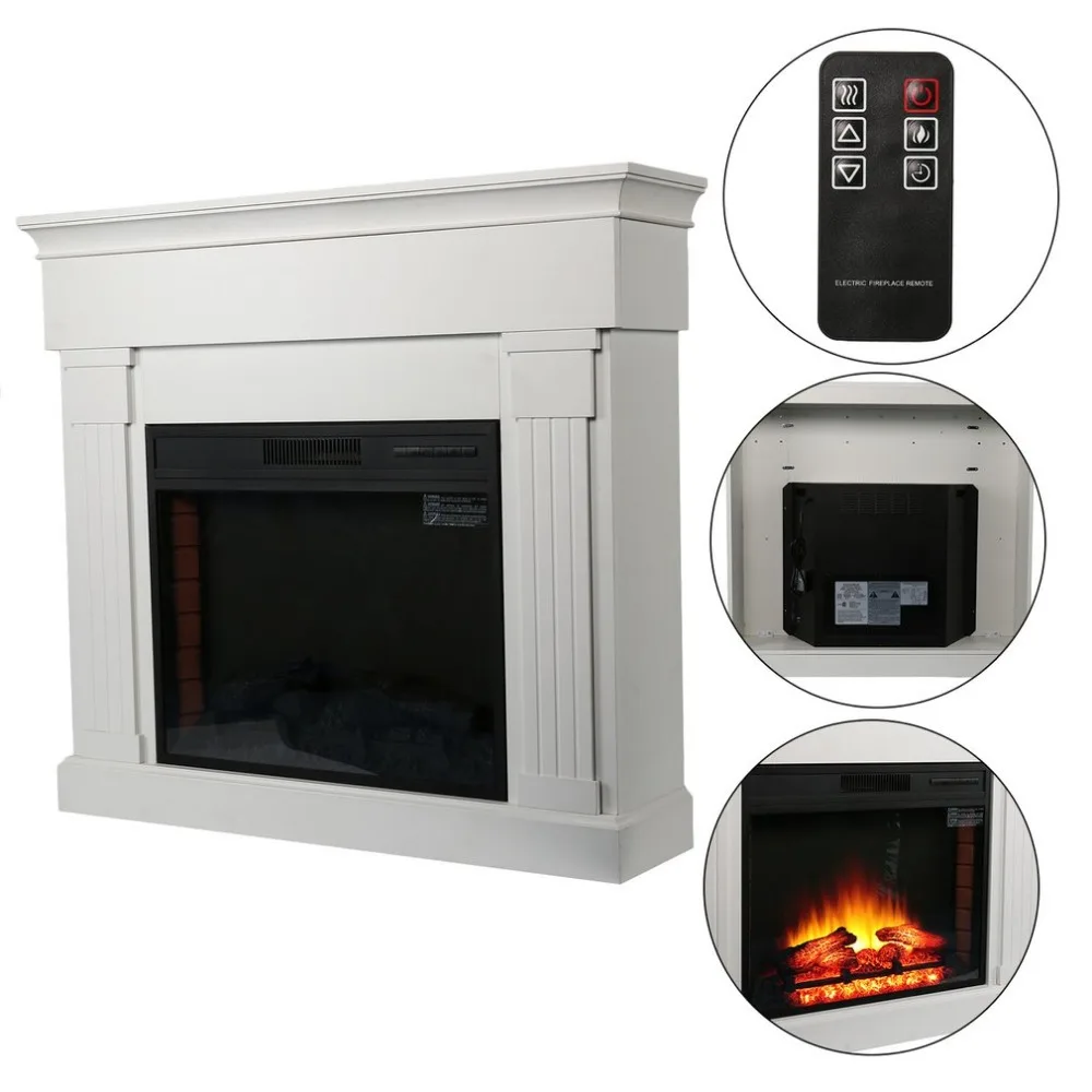 

Fireplace Log Burning Flame Effect Electric Stove Eco Ultra Quiet Blower Wooden Cabinet Vertical Combined Electronic Fireplace