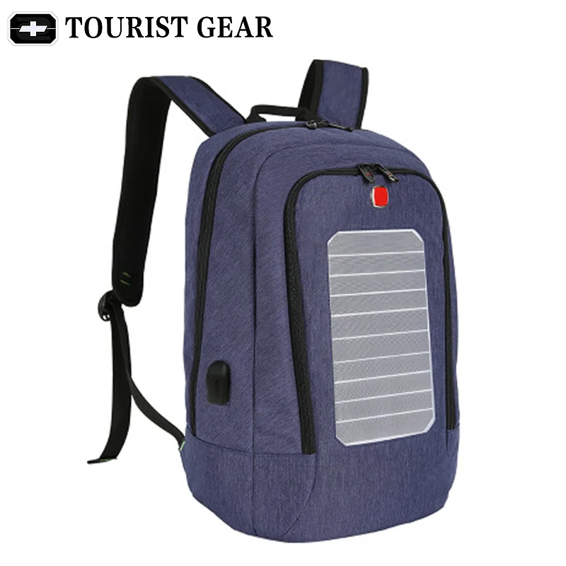 Солнечная приведенная в действие дизайнерский мужской рюкзак для mochila usb зарядки