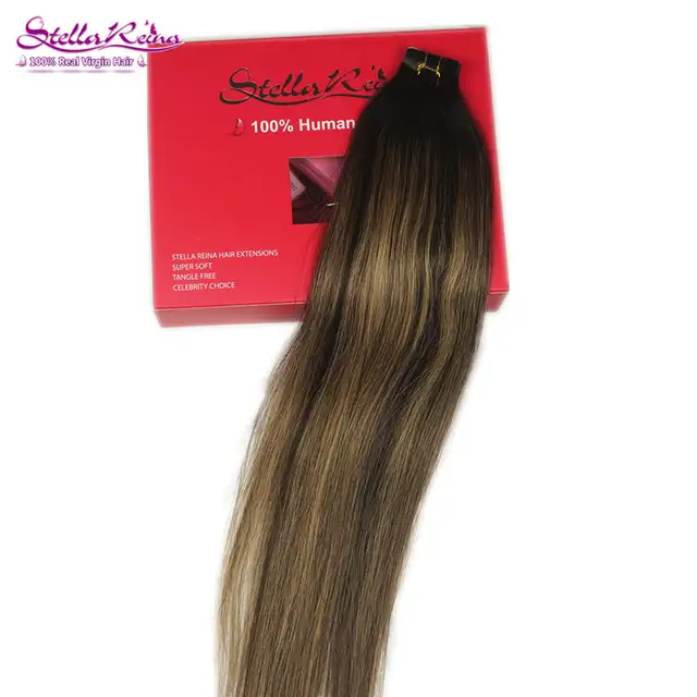 Stella Reina Brazilian Hair 8a Ombre Balayage Hair Weave 1pc Dark