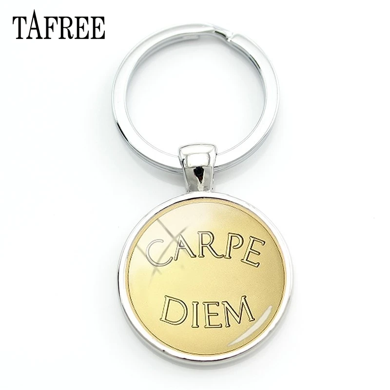 TAFREE CARPE DIEM брелок с красочной геометрией брелоки цепочки для ключей лучший друг для дам девочек сумки автомобильные ключевые ювелирные изделия CD01 - Цвет: CD13