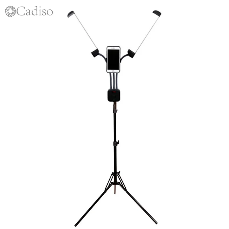 

Cadiso Two Tubes LED Y-light Studio Photo Light Photography Lighting Lamp with Stand Tripod Phone Holder for Phone Makeup Live