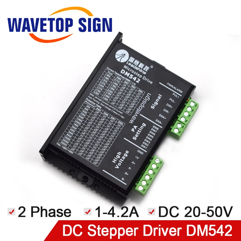 

Original Leadshine 2Phase Stepper Motor Driver DM542 Input Voltage DC20-50V Current 1.0-4.2A Match with the Motor 57 60 86