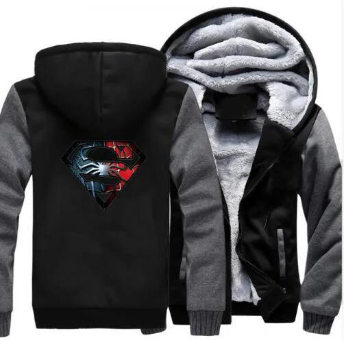 Super Polaire Grey blue 2018 Manteau Hop Zippée Hiver Hip Épais À Shirts Hommes Hero Streetwear Superman red Hoodies Capuche Marque Chaud black Mens De rqx8rXnp