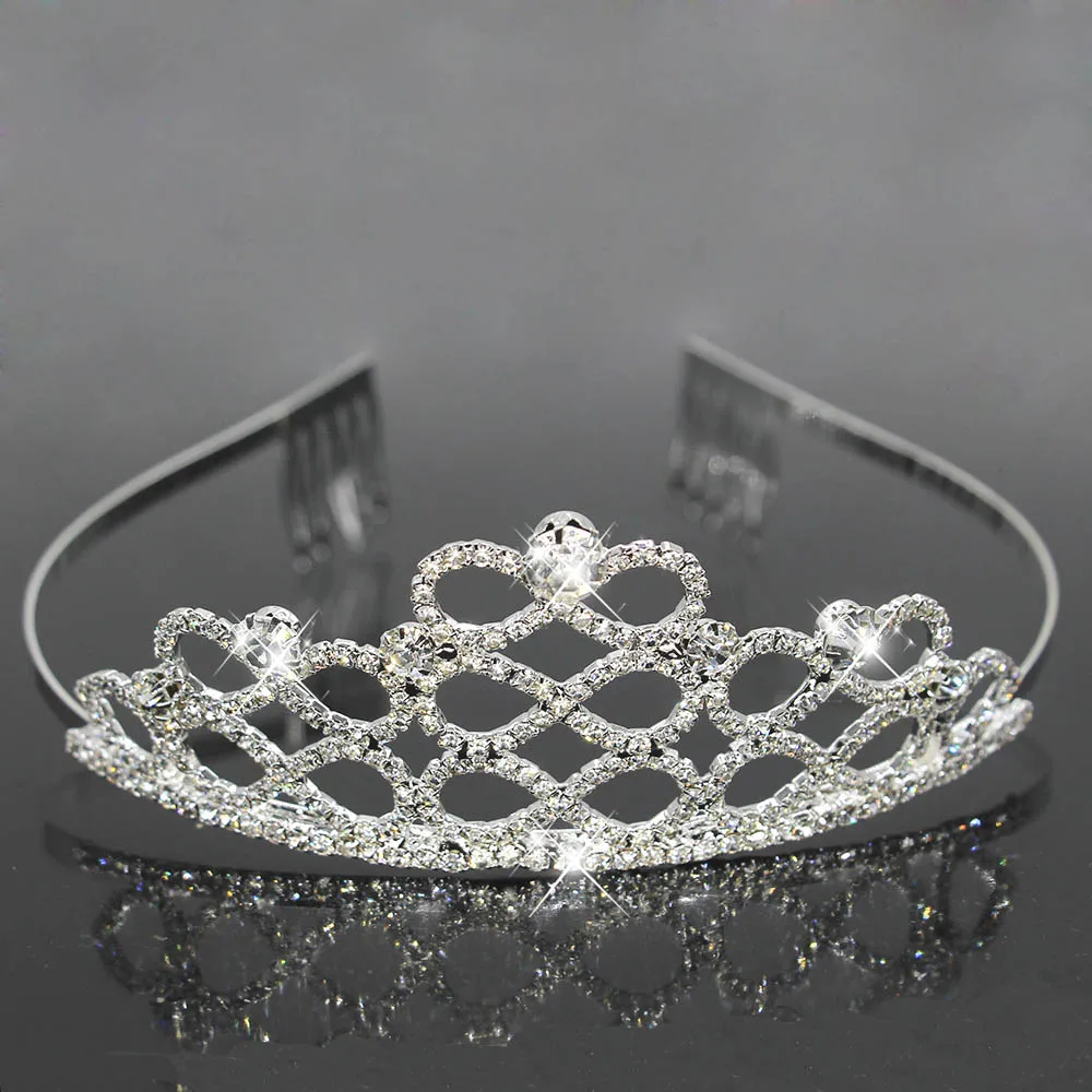 AINAMEISI модная Тиара Свадебные ободки для волос корона золото серебро кристалл тиара для волос из горного хрусталя аксессуары для женщин ювелирные изделия - Окраска металла: 2