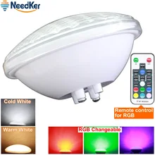 Luces LED sumergibles impermeables IP68, 24W, 36W, para fuente y estanque, luz de piscina, DC 12V, foco exterior RGB, PAR56