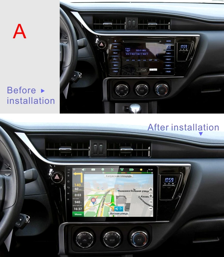 Best Dinpei Android 9.0 Car Radio Multimedia Player For Toyota Corolla 2017 2018 GPS Navigation CarPaly 4G wifi video 0