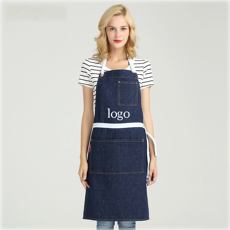 New Fashion denim apron cotton adult waist cafe shop men and women